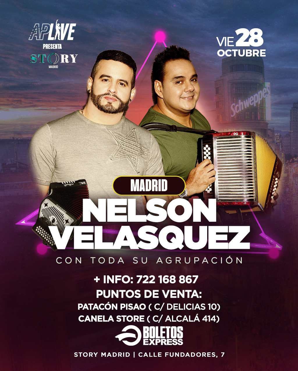 NELSON VELASQUEZ Tickets Ticket Rey